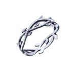 Srebrny pierścionek gałązka „Gaja”